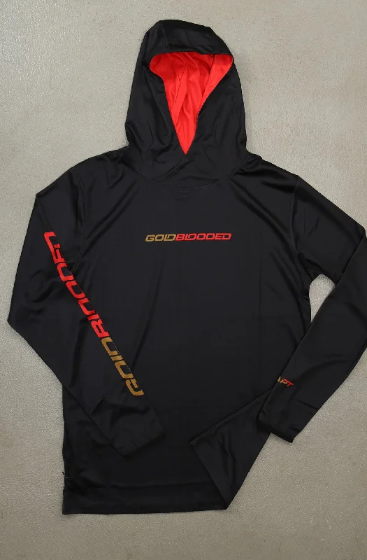 ADVANCE Gold Blooded RPM (Men's Black/Red Hooded Shirt)