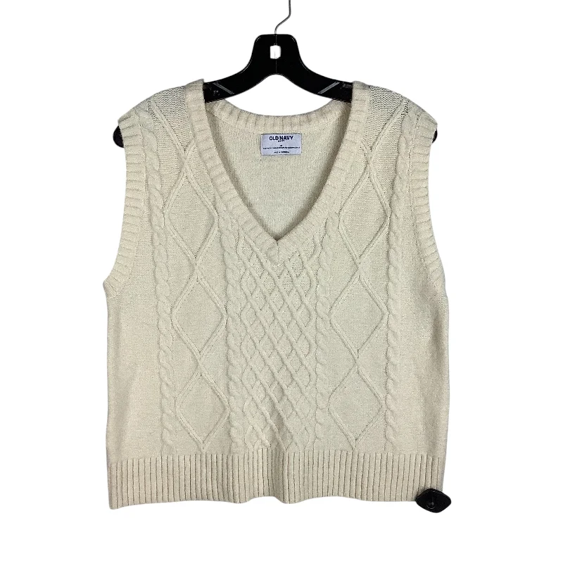 Vest Sweater By Old Navy In Cream, Size: M