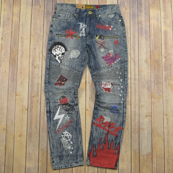 MAKOBI PAINTED JEANS -M1705