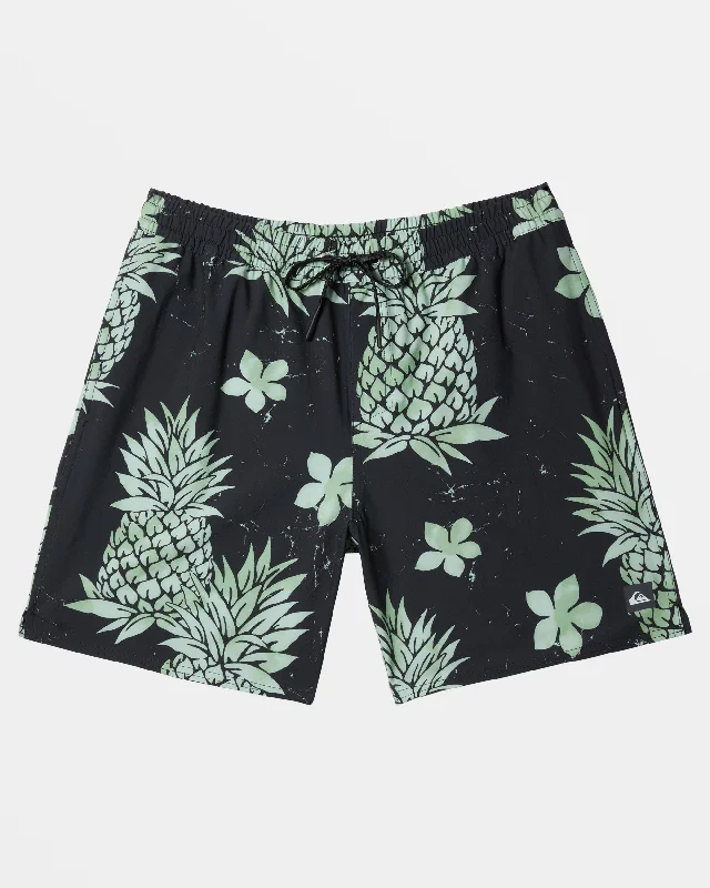 Waterman Pina Colada 17" Swim Trunks - Black