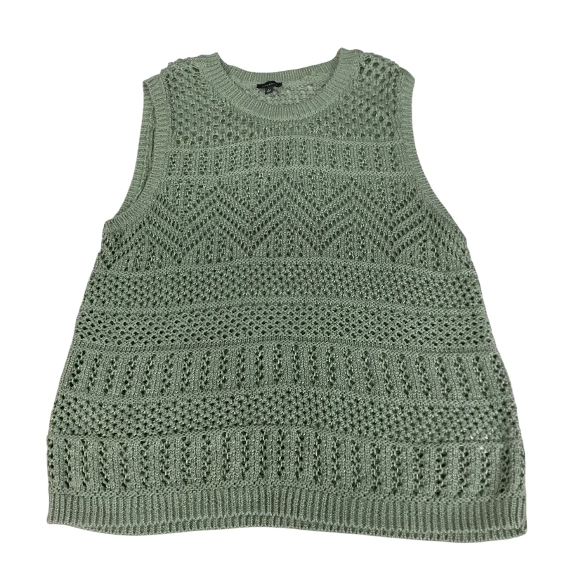 Vest Sweater By Talbots In Green, Size: L