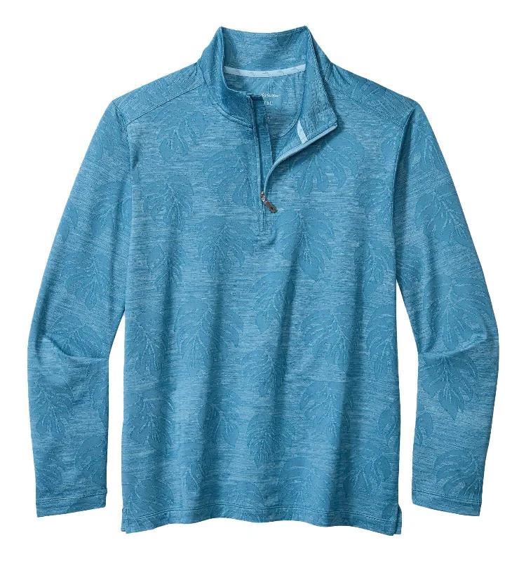 Tommy Bahama Monsterra Fade Half Zip Pullover Sweatshirt - Corfu Blue