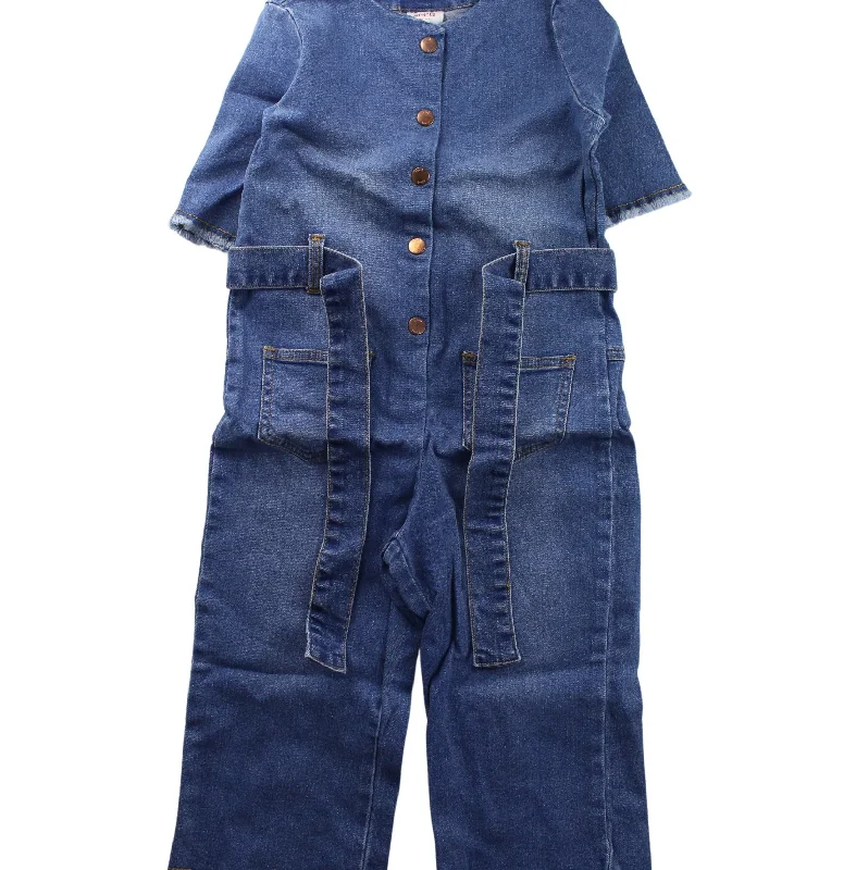 Seed Denim Short Sleeve Jumpsuit 5T