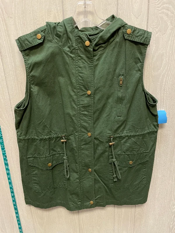 Vest Other By Zenana Outfitters In Green, Size: 1x