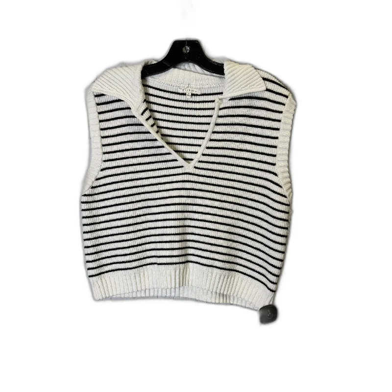 Vest Sweater By Clothes Mentor In Striped Pattern, Size: S