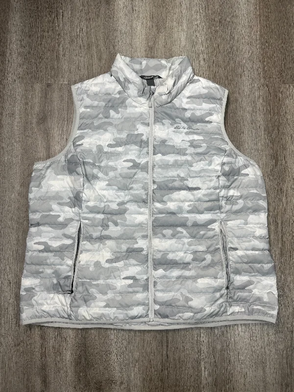 Vest Puffer & Quilted By Eddie Bauer In Camouflage Print, Size: 2x