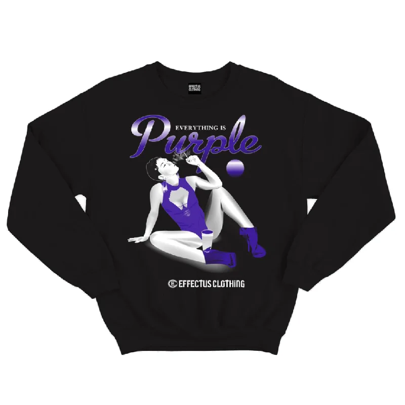 EFFECTUS EVERYTHING IS PURPLE CREWNECK BLACK