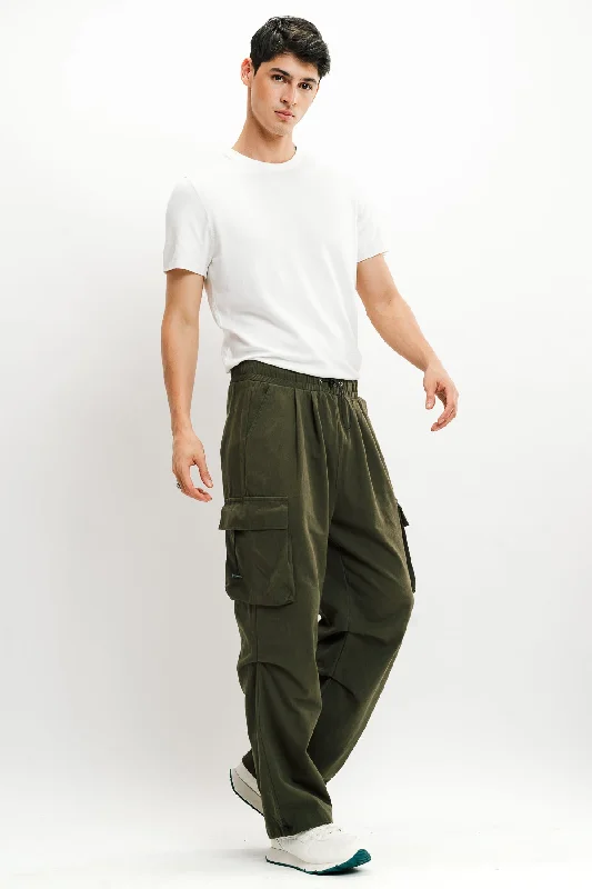 Men's Olive Green Drawstring Cargo Pant