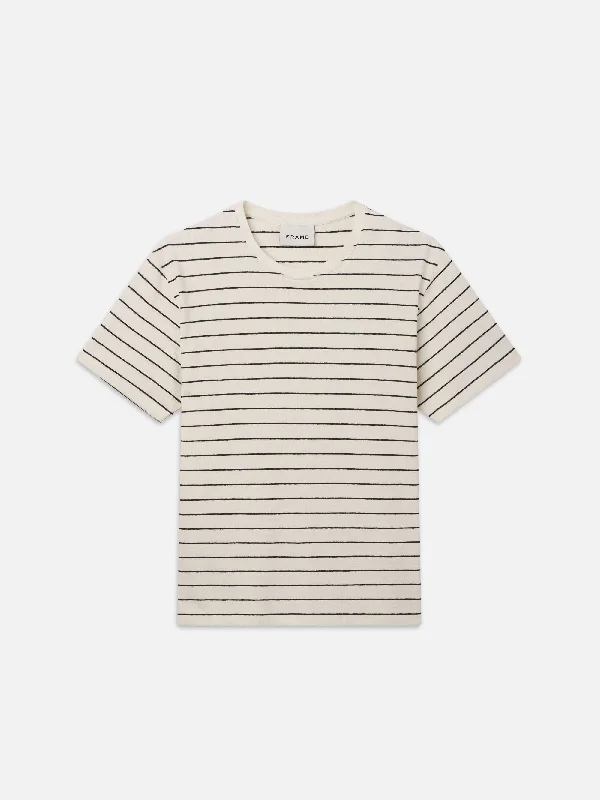 Relaxed Stripe Tee -- Natural/Black