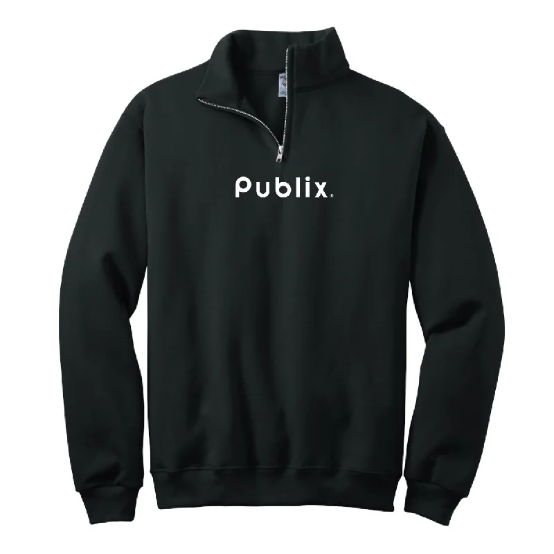 Cadet Collar Fleece Sweatshirt - Black