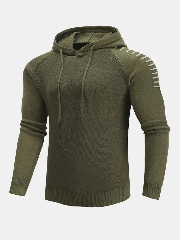 Slim Fit Raglan Sleeve Hooded Sweater