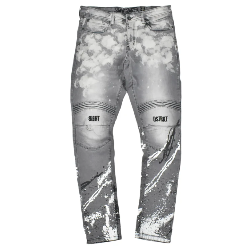 8IGTHT DSTRKT MOTO PAINT JEANS - DF0725