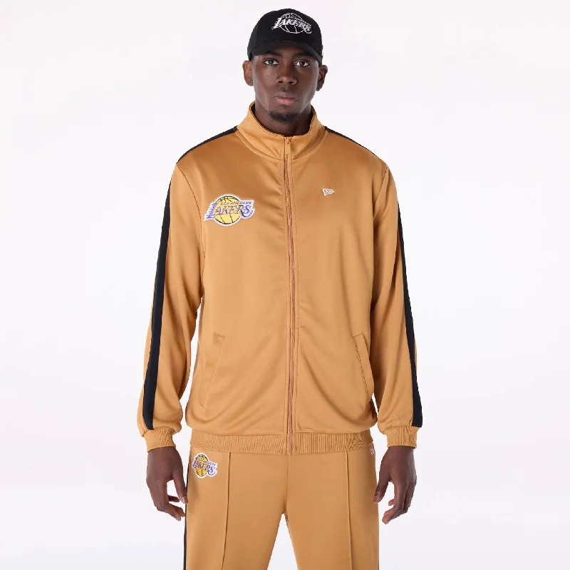 LA Lakers NBA Dark Beige Track Jacket