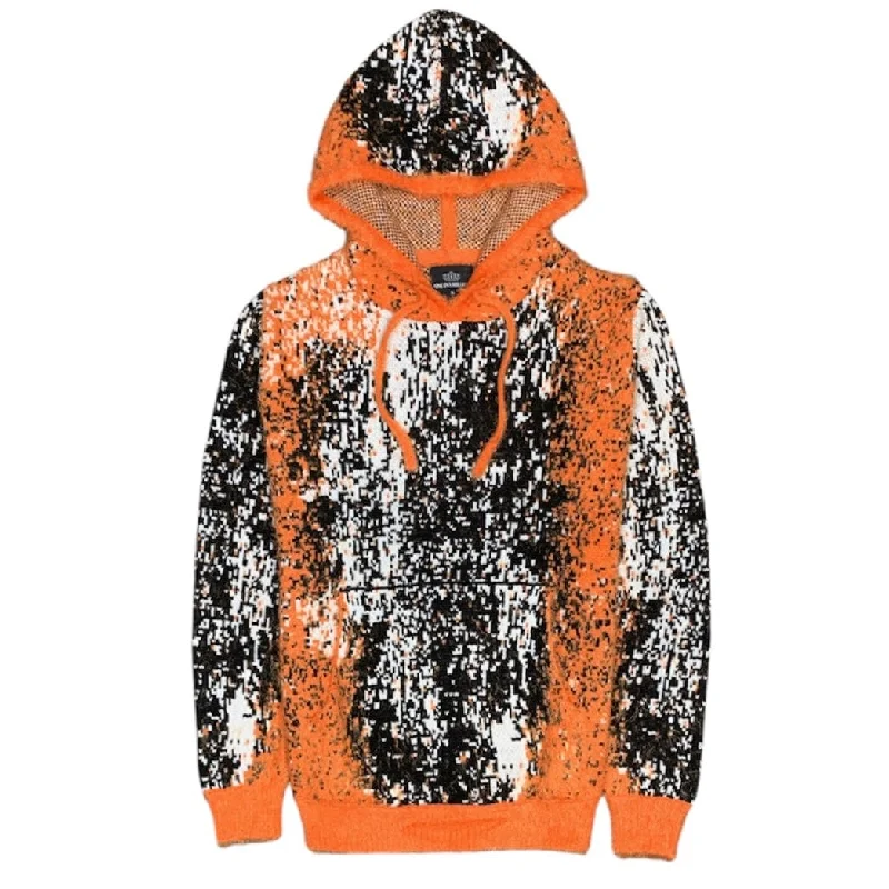 One In A Million Jumpsuit Mohair Pullover Sweater Hoodie (Orange) KG-630