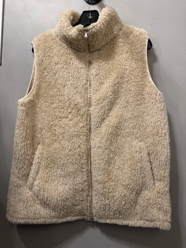 Vest Faux Fur & Sherpa By lomon In Tan, Size: M