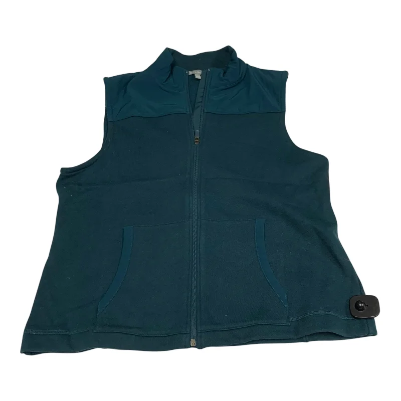 Vest Fleece By Talbots In Teal, Size: Xl