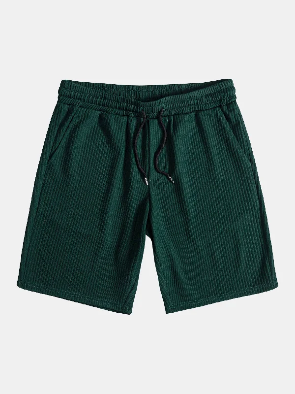 Drawstring Ribbed Shorts