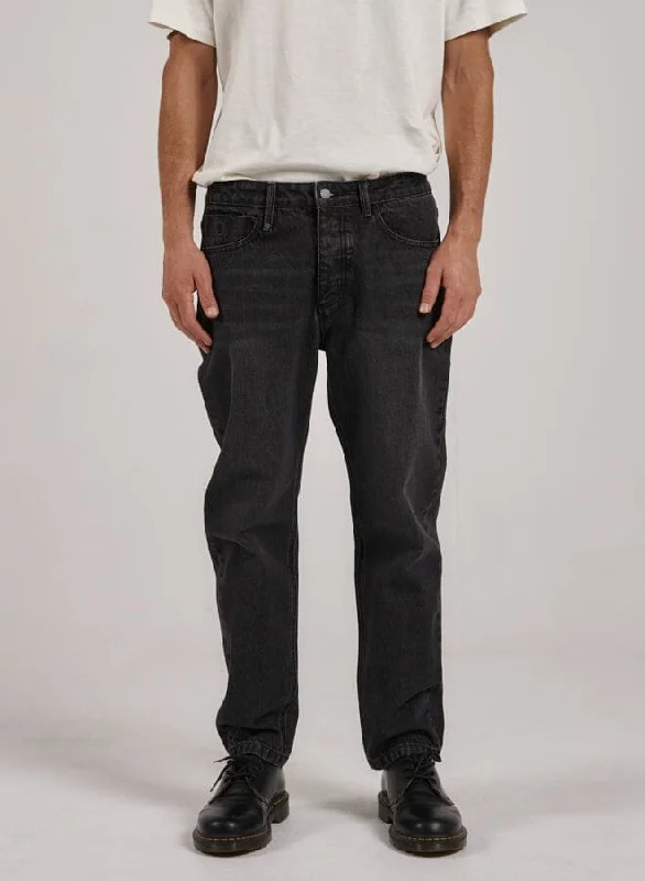 Unchopped Denim Jean - Smoke Black