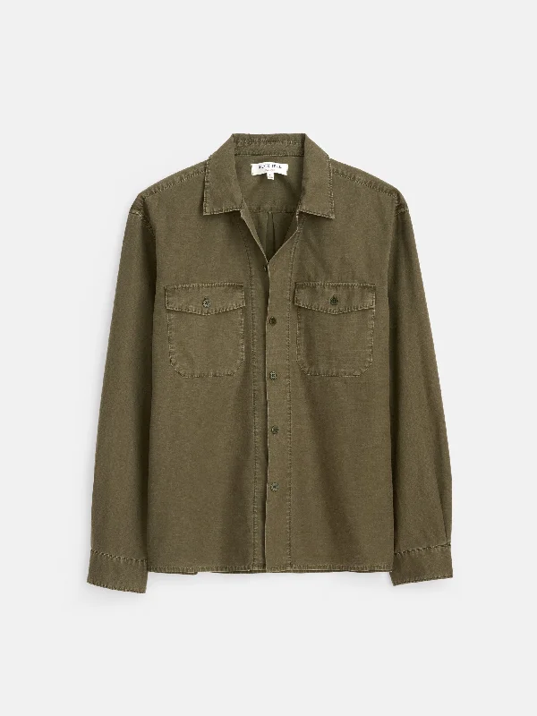 Field Shirt In Crosshatch Cotton