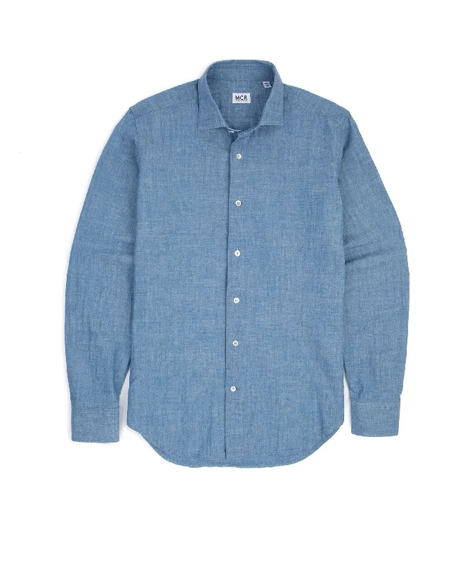 MCR Slim Japanese Chambray Shirt: Light Blue