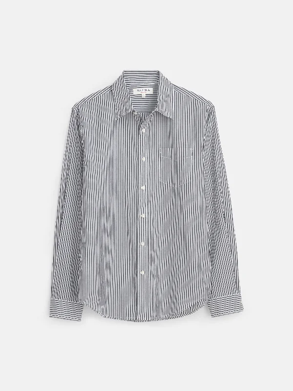 Mill Shirt in Striped Cotton Poplin