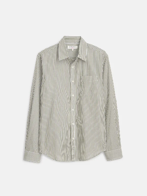 Mill Shirt in Striped Cotton Poplin