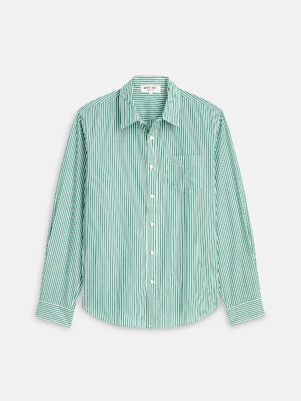 Mill Shirt in Striped Cotton Poplin