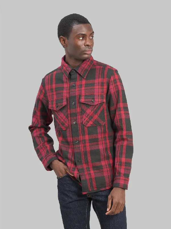 UES Extra Heavy Flannel Shirt Vivid Red