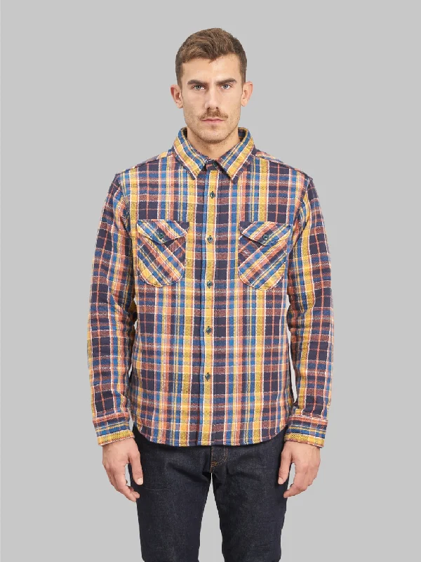 UES Heavy Flannel Shirt Blue & Yellow