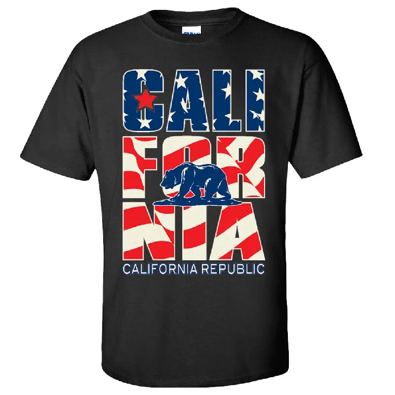 California Republic USA Flag Asst Colors T-shirt/tee