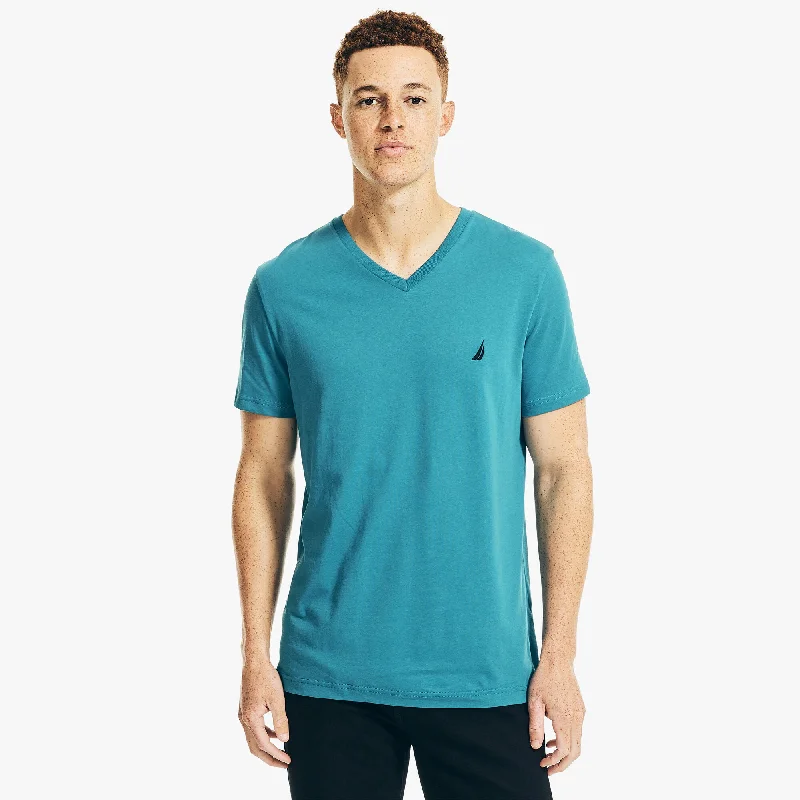 Nautica Mens Premium Cotton V-Neck T-Shirt