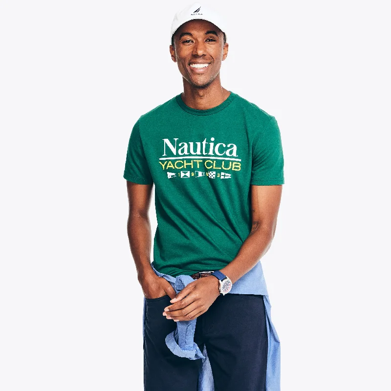 Nautica Mens Sustainably Crafted Yacht Club Graphic T-Shirt