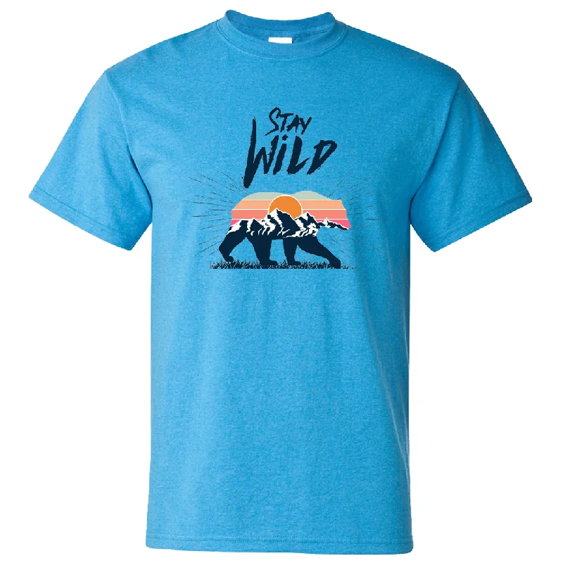 Stay Wild Sunset Bear Asst Colors T-shirt/tee