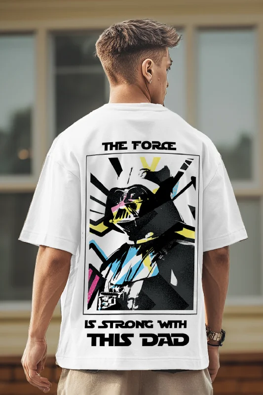 Star Wars White Oversized Back Graphic Printed Tshirt