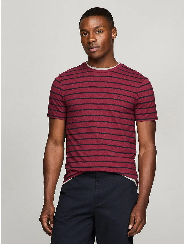 Tommy Hilfiger Men's Slim Fit Premium Stretch Stripe T-Shirt