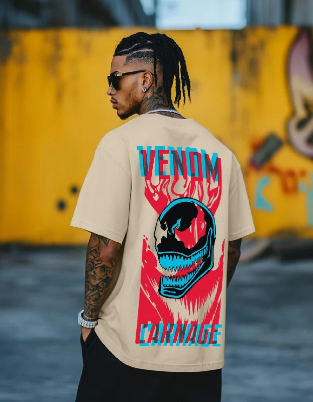 Venom Marvel Swanwhite Oversized Graphic Printed T-shirt