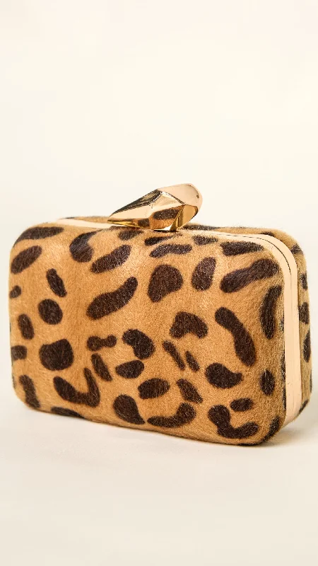 Luxe Leopard Print Mini Clutch