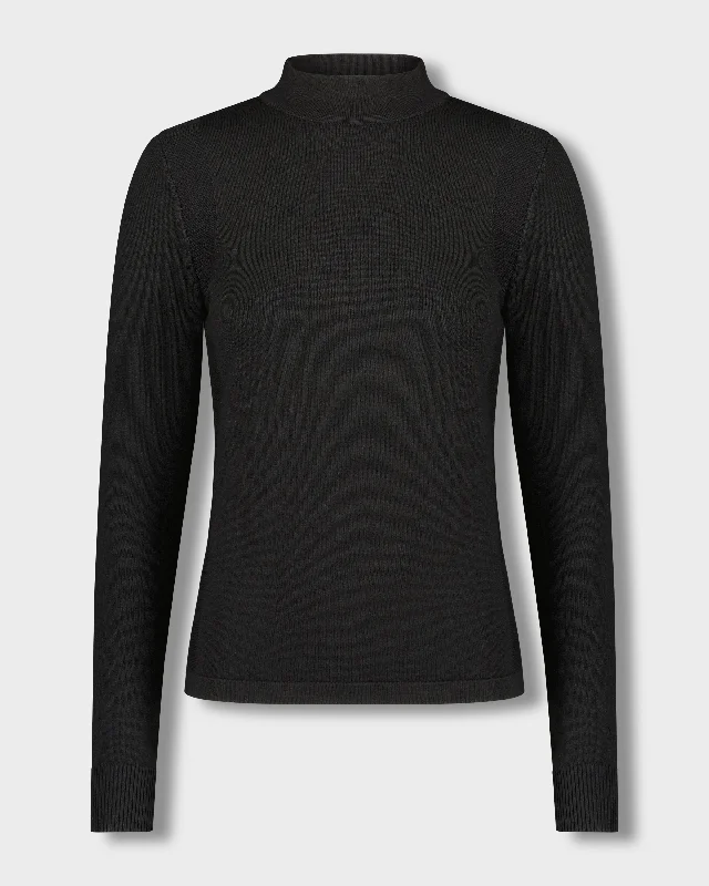 BASIC MOCK NECK TURTLENECK-BLACK