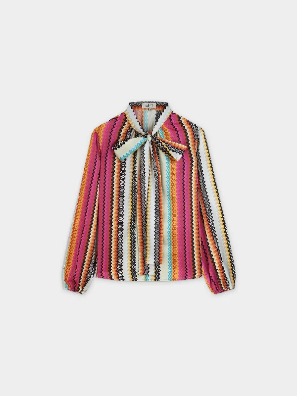 Blouse-Chevron Stripe