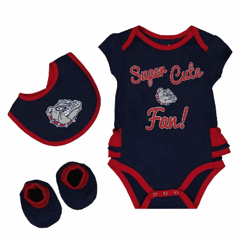 Girls' (Infant) Gonzaga Bulldogs Trifecta Set (K413JQ 2C)