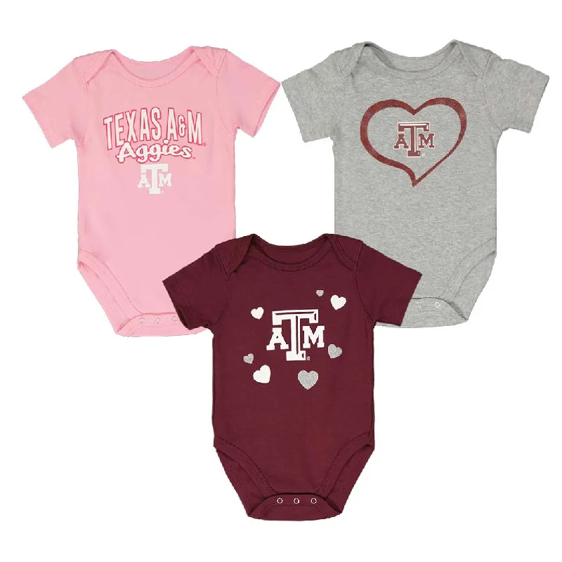 Girls' (Infant) Texas A&M Aggies Champ 3 Piece Creeper Set (KZ415Z5 66)