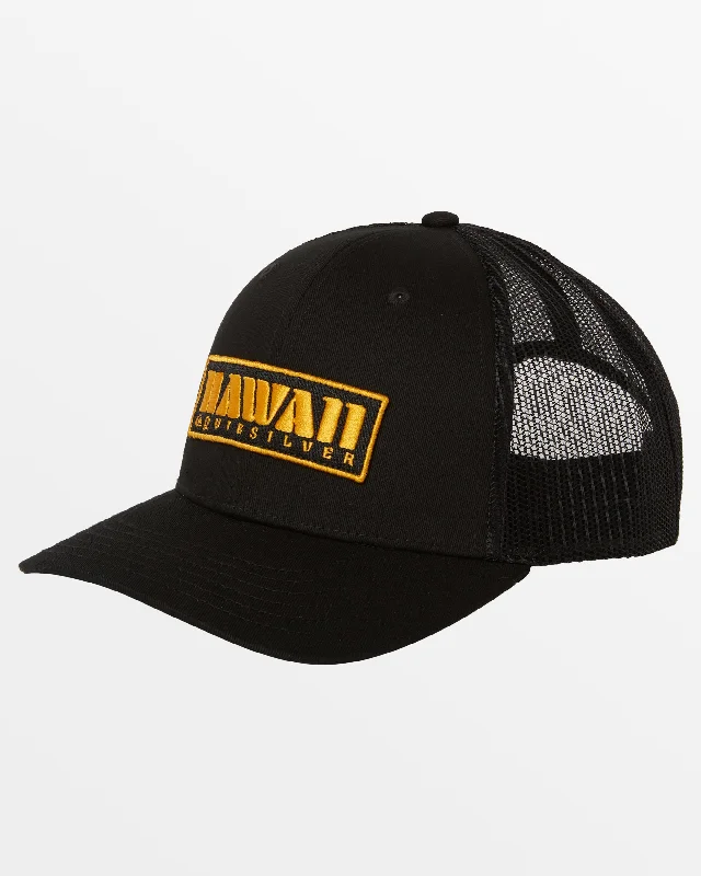 Hawaii Seal Patch Trucker Hat - Black