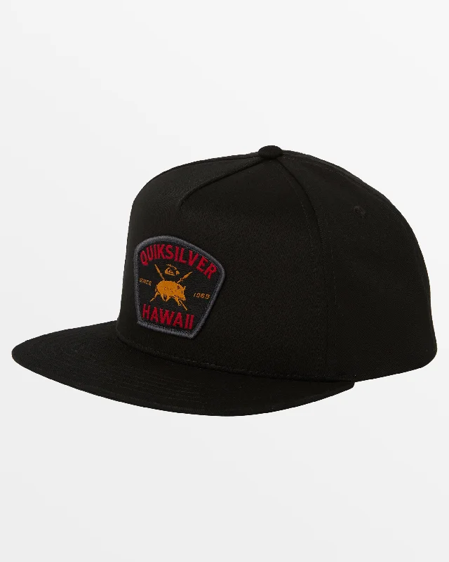 Hawaii Tapa Plains Snapback Hat - Black/ Jet Black