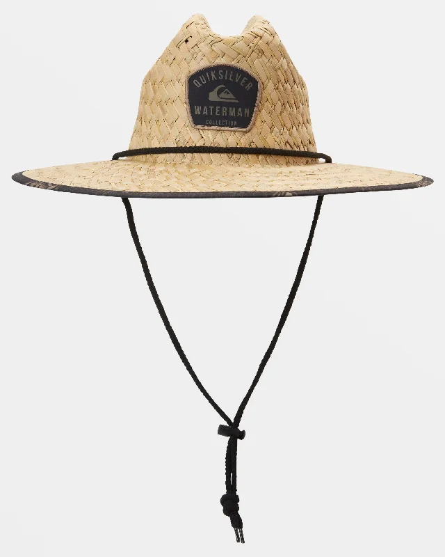 Waterman Outsider Straw Lifeguard Hat - Black